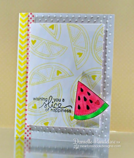 Watermelon Slice of Happiness by Danielle Pandeline | Sweet Summer Stamp set by Newton's Nook Designs