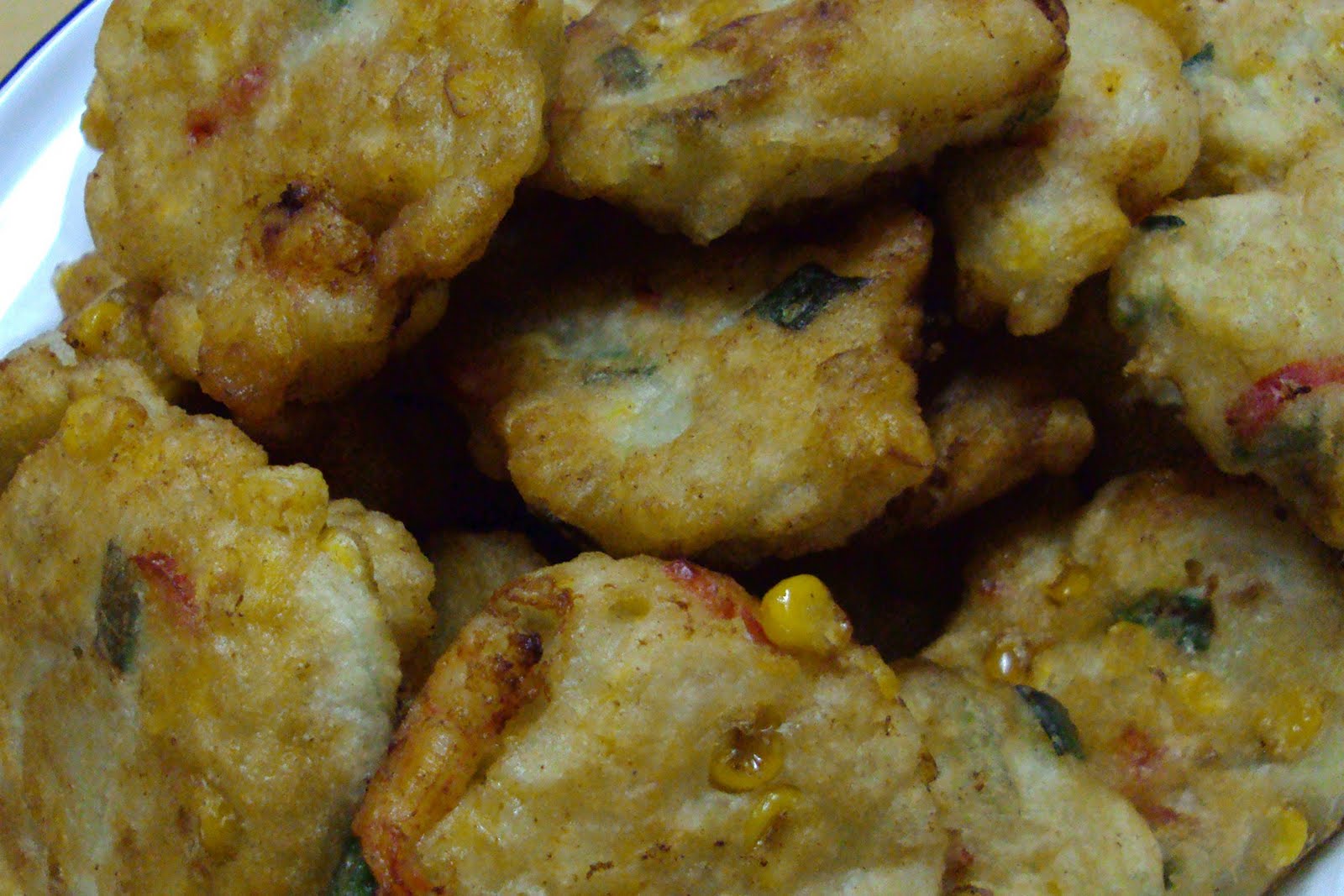 Prawns and Corn Fritters