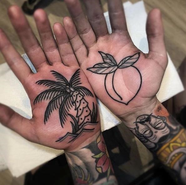 Tatuagens na palma da mão Tatuagens na palma da mão