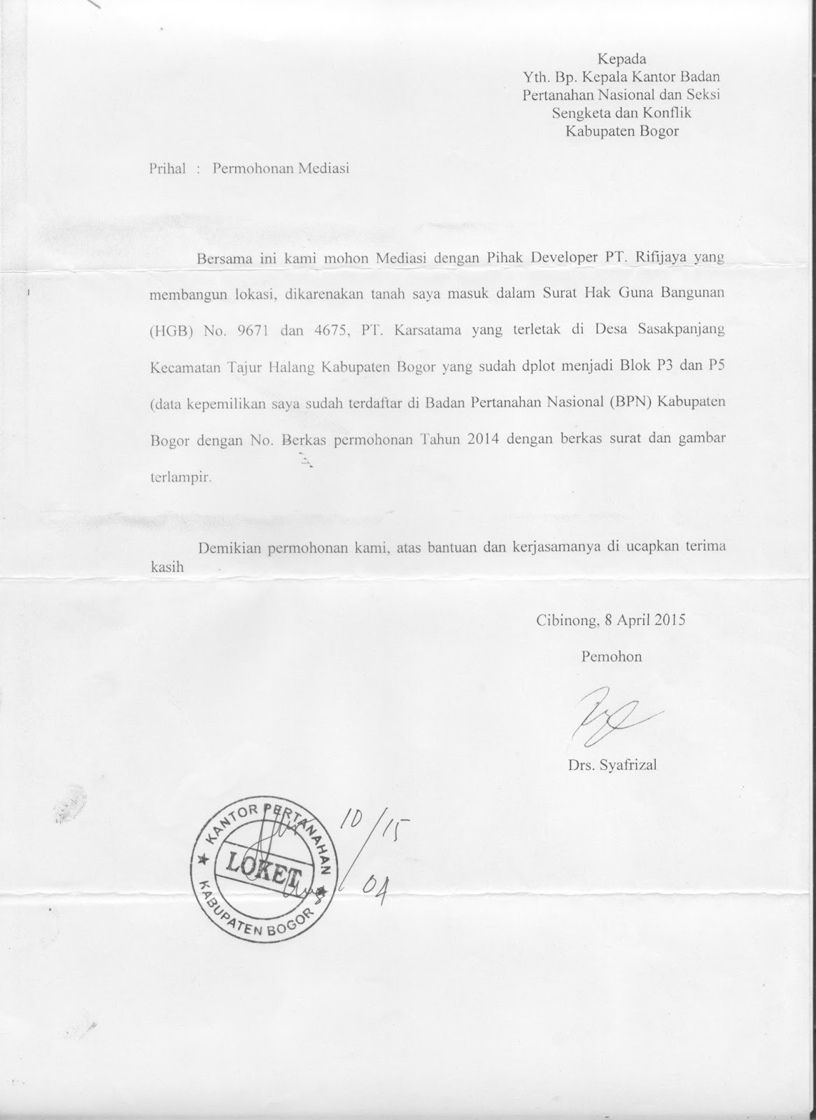 Surat Terbuka Mohon Perhatian Pemerintah/Pihak Terkait