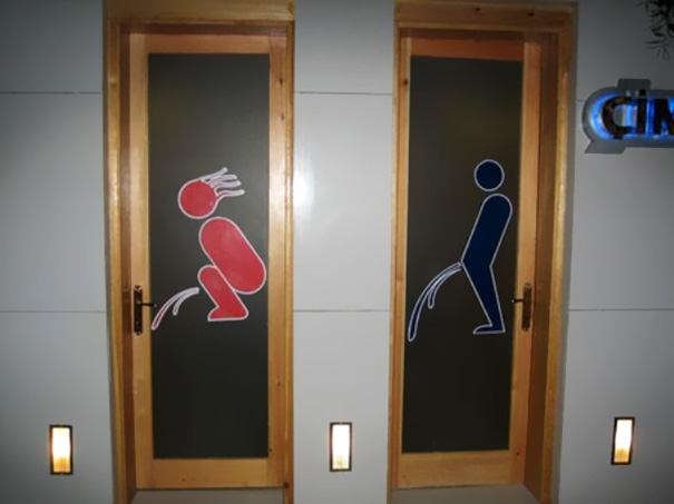 20+ Of The Most Creative Bathroom Signs Ever - Cool Toilet Sign