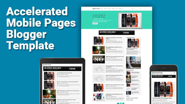 kompi design with google amp blogger templates kaizentemplate