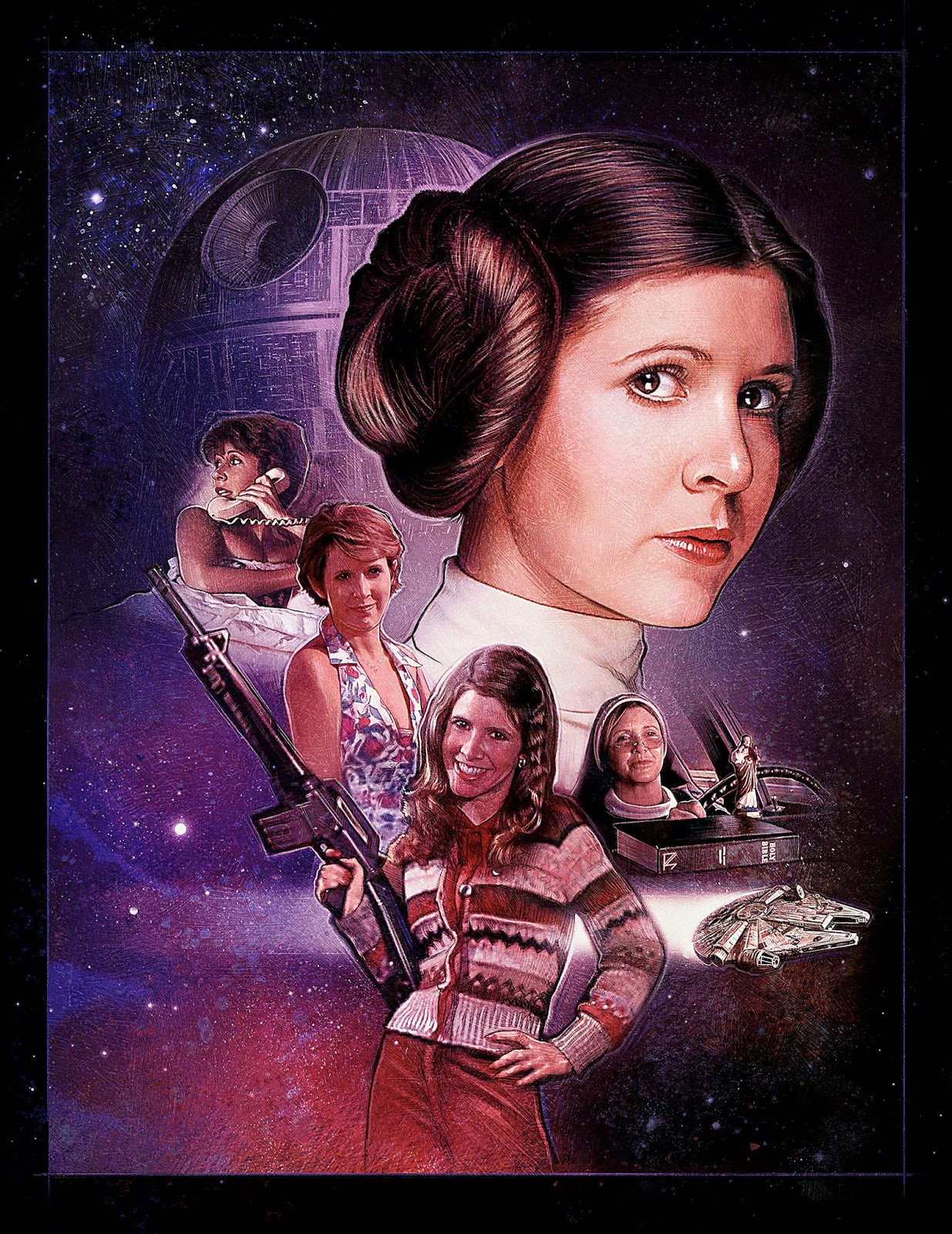 The Geeky Nerfherder #CoolArt Carrie Fisher Tribute by Paul Shipper