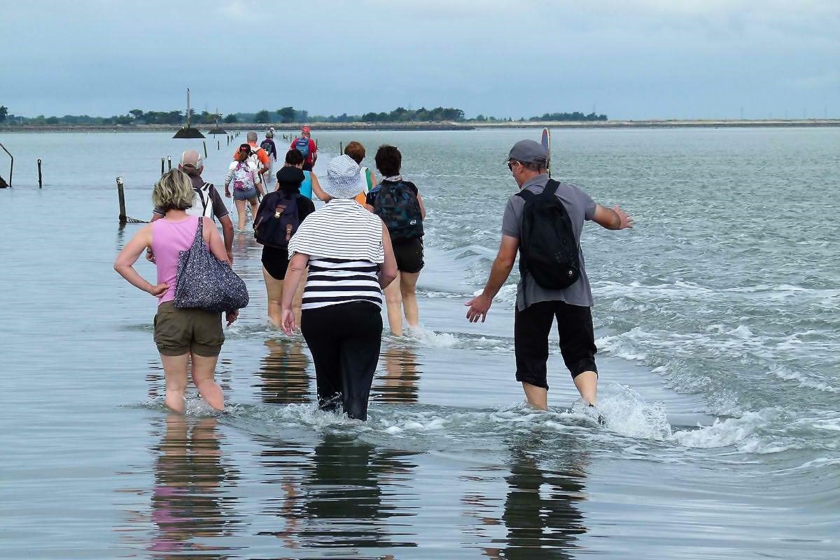 Fieggentrio Noirmoutier Deze weg in Frankrijk verdwijnt twee keer per dag onder water Fieggentrio Noirmoutier Deze weg in Frankrijk verdwijnt twee keer per dag onder water
