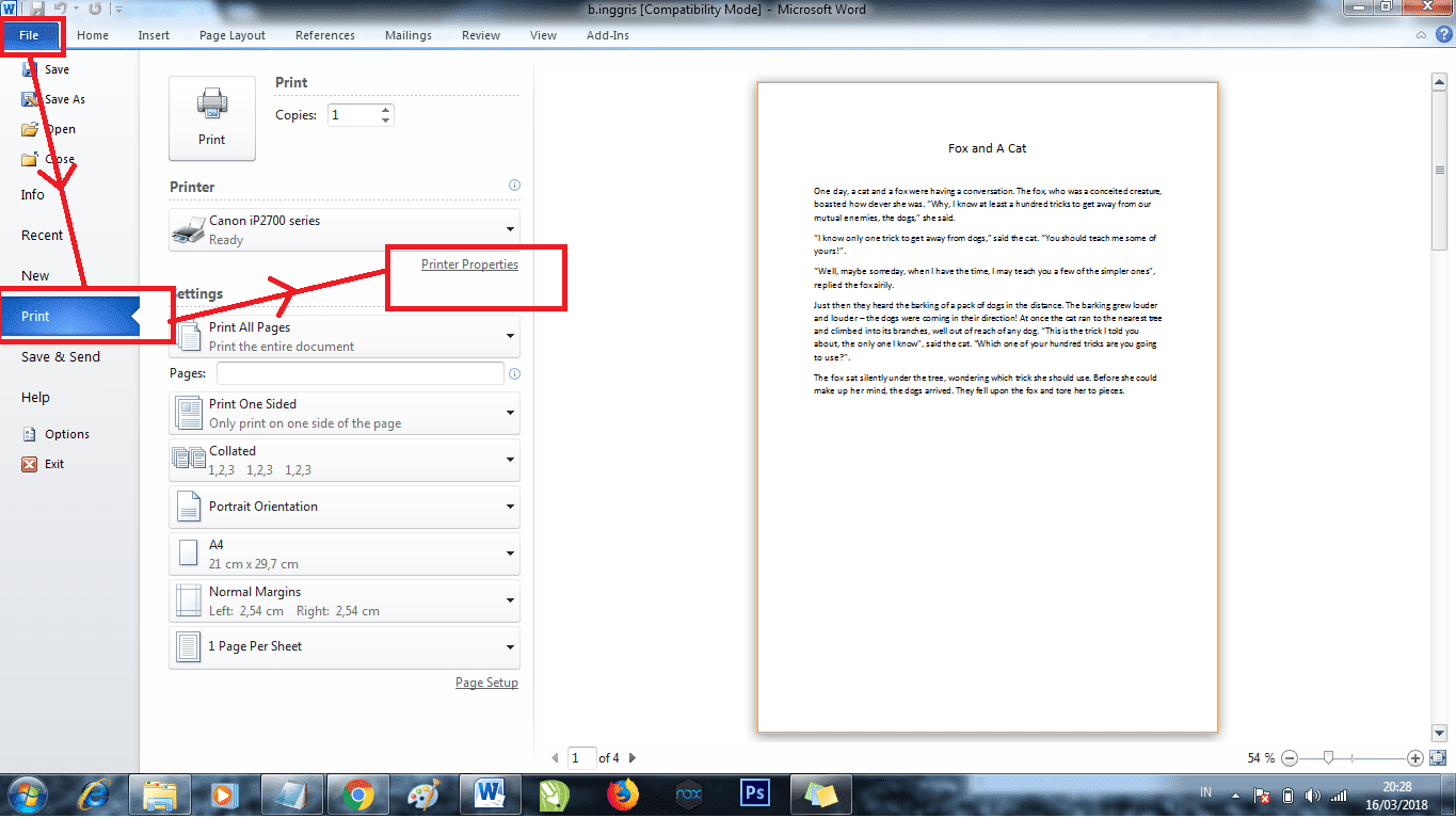 Cara Print BolakBalik Di Microsoft Word Secara Manual