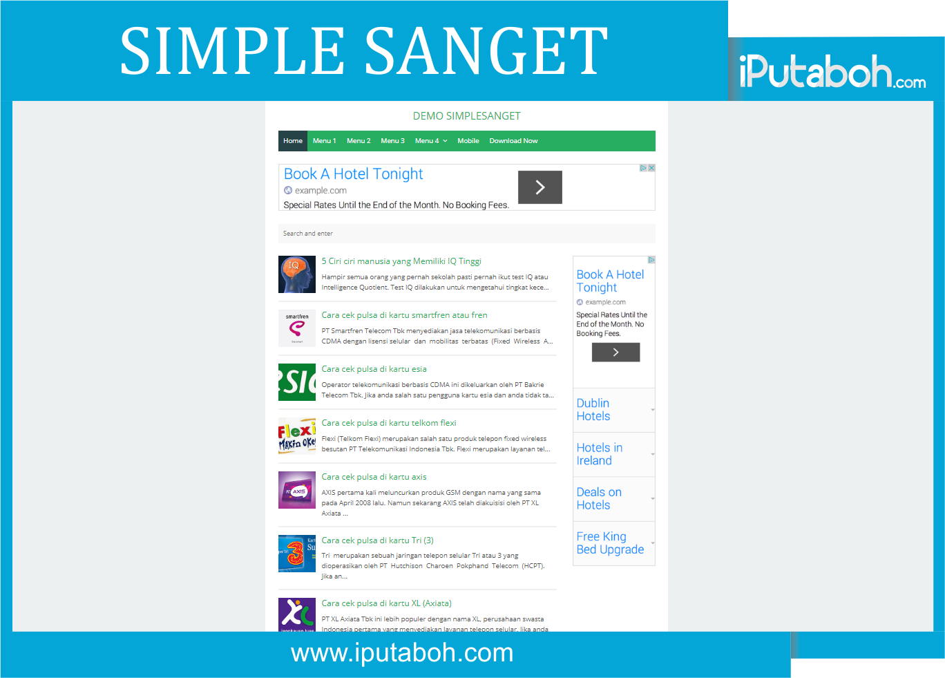 simplesanget high ctr responsive blogger templates iputaboh simple blogger templates