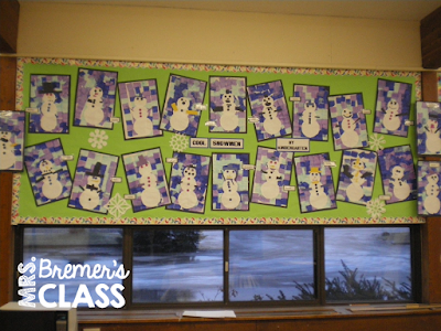 Snowman art activities for winter in Kindergarten