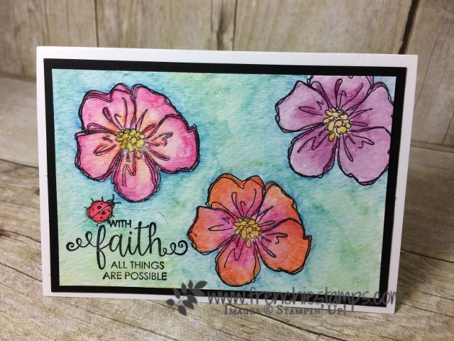 Full Canvas Watercolor, Penned and Painted, Stampin'Up!