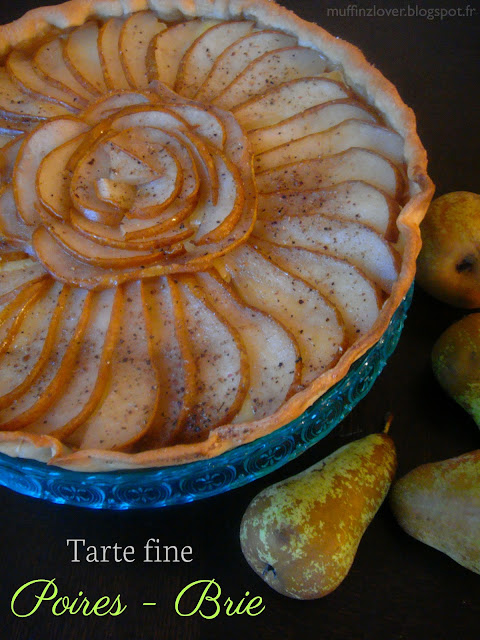 Recette tarte fine brie et poires - muffinzlover.blogspot.fr