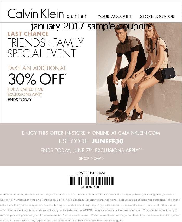 Free Promo Codes and Coupons 2020 Calvin Klein Coupons