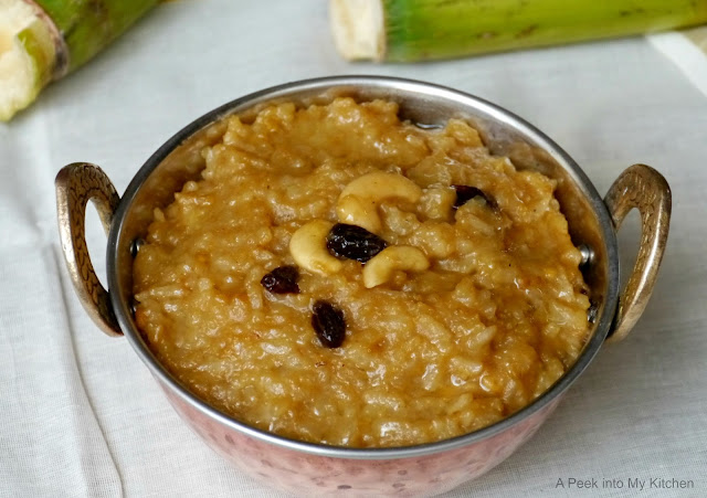 A Peek into My Kitchen: Sakkarai Pongal / Sweet Pongal ~ Day 13 A Peek into My Kitchen: Sakkarai Pongal / Sweet Pongal ~ Day 13