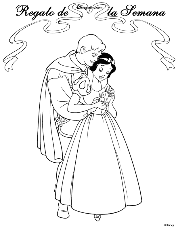 MANUALIDADES: Dibujos para Colorear de Blanca Nieves