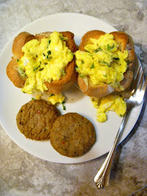 Herbed Scrambled Eggs in Toast Cups - Adorable presentation for any Brunch or Breakfast! - Slice of Southern