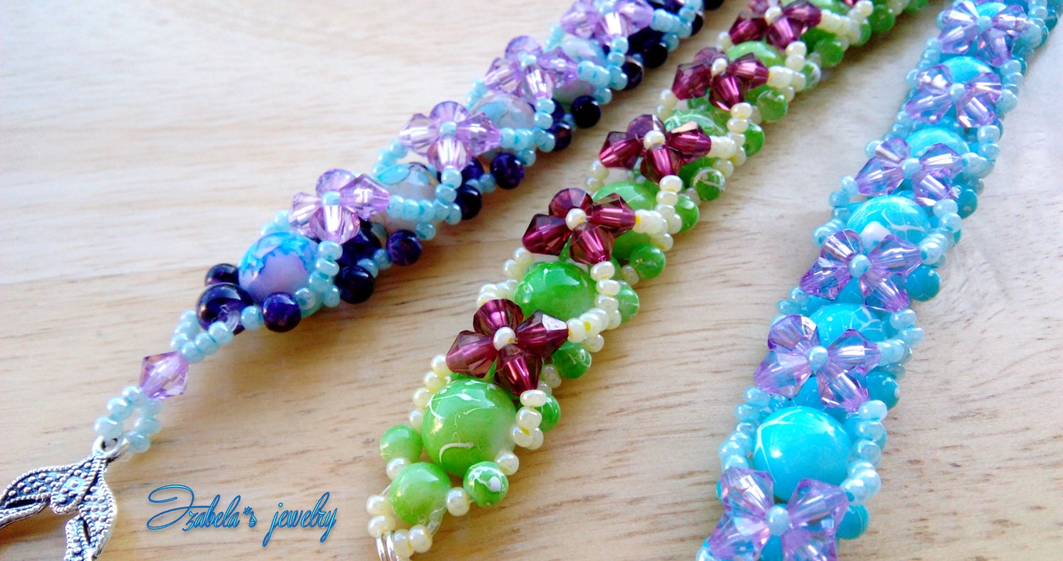 Beaded flower bracelets / Izabela craftwork