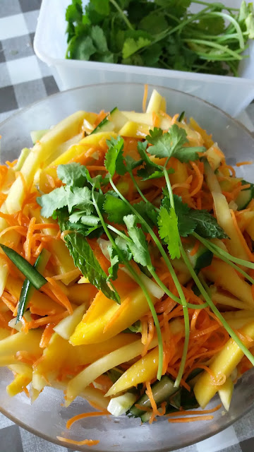 Salade mangue-carotte&concombre;Salade mangue-carotte&concombre