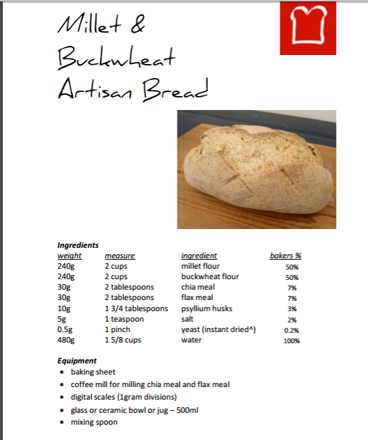 GF Millet & Buckwheat Artisan Bread