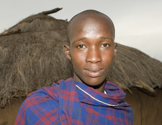 Maasai teen posing for a selfie Maasai teen posing for a selfie