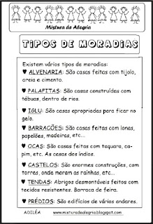 Diversos tipos de moradias Diversos tipos de moradias