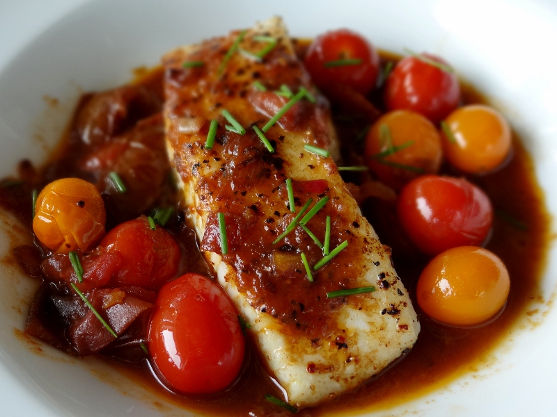 ...a quiet life... halibut with soy lemon sauce