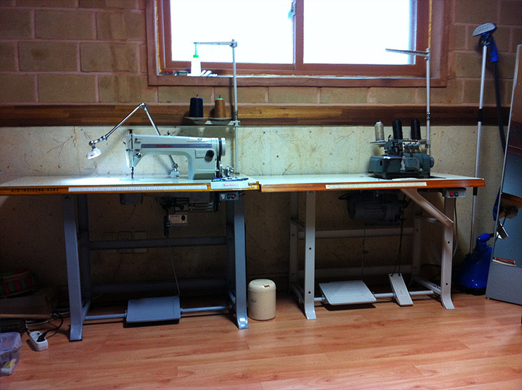 Changing a sewing machine etc.