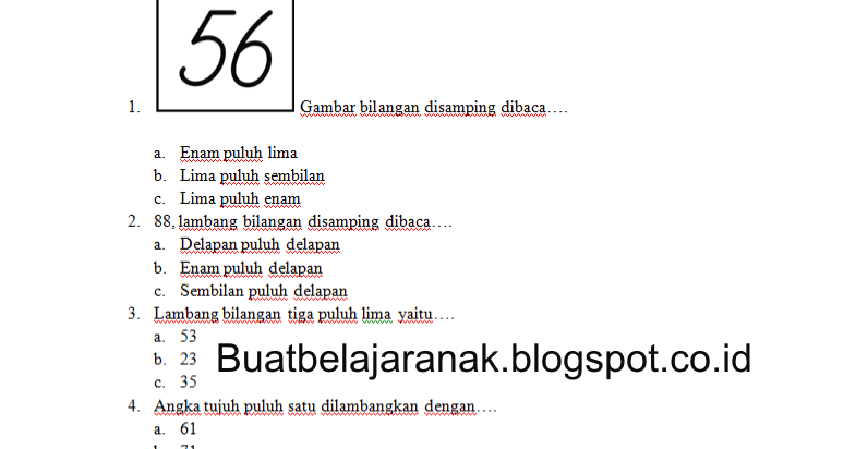 Contoh Soal MATEMATIKA Kelas 1 SD Bab Bilangan Cacah 21 sampai 99 Buat Belajar Anak Contoh Soal MATEMATIKA Kelas 1 SD Bab Bilangan Cacah 21 sampai 99 Buat Belajar Anak