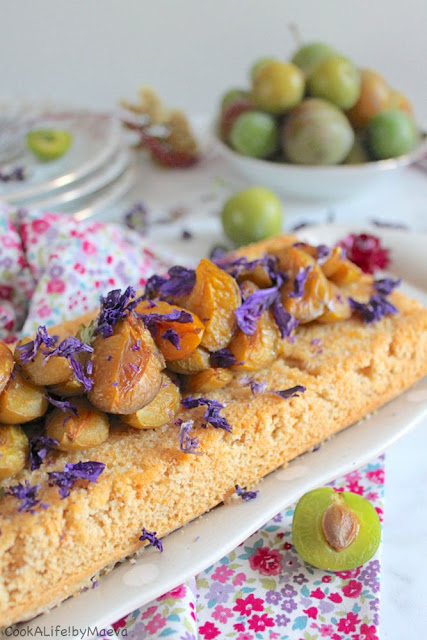 Tarte moelleuse façon financier aux prunes reines-claudes & fleur d'oranger • Cook A Life! by Maeva