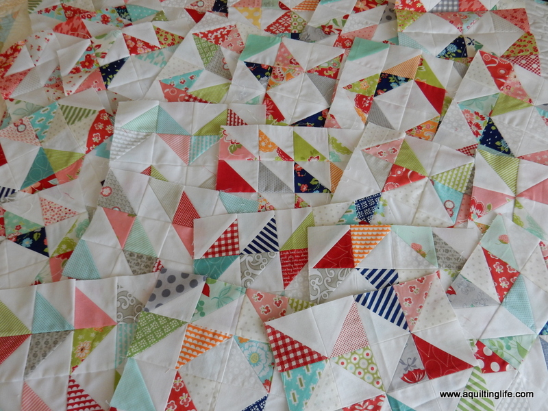 HalfSquare Triangle Scrap Quilt A Quilting Life a quilt blog