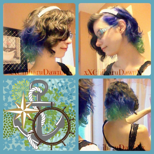 Vampirefreaks Lunatik Hair Dye After Much Wait To Get A Bleach And Dye Job I Finally Had My Hair Done Up Colorful Decided That Would Use Both Colors At Once Since Was