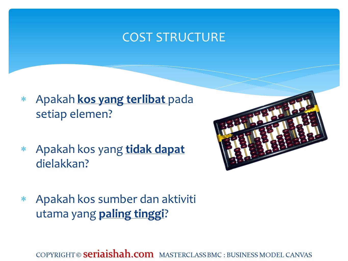 BMC (Business Model Canvas) & USAHAWAN BMC 9 Cost Structure