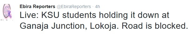 Just In: Travelers Stranded as Kogi University Students Shut Down Lokoja...Find Out Why (Photos)