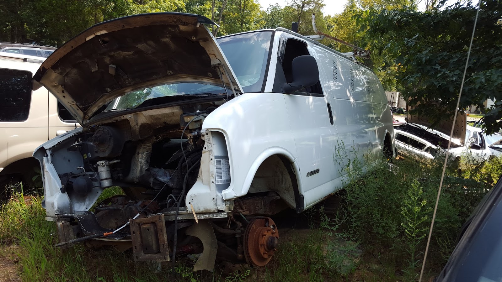 White Commercial Chevy 2500 Van With Roof Rack Brooks Auto Sales And