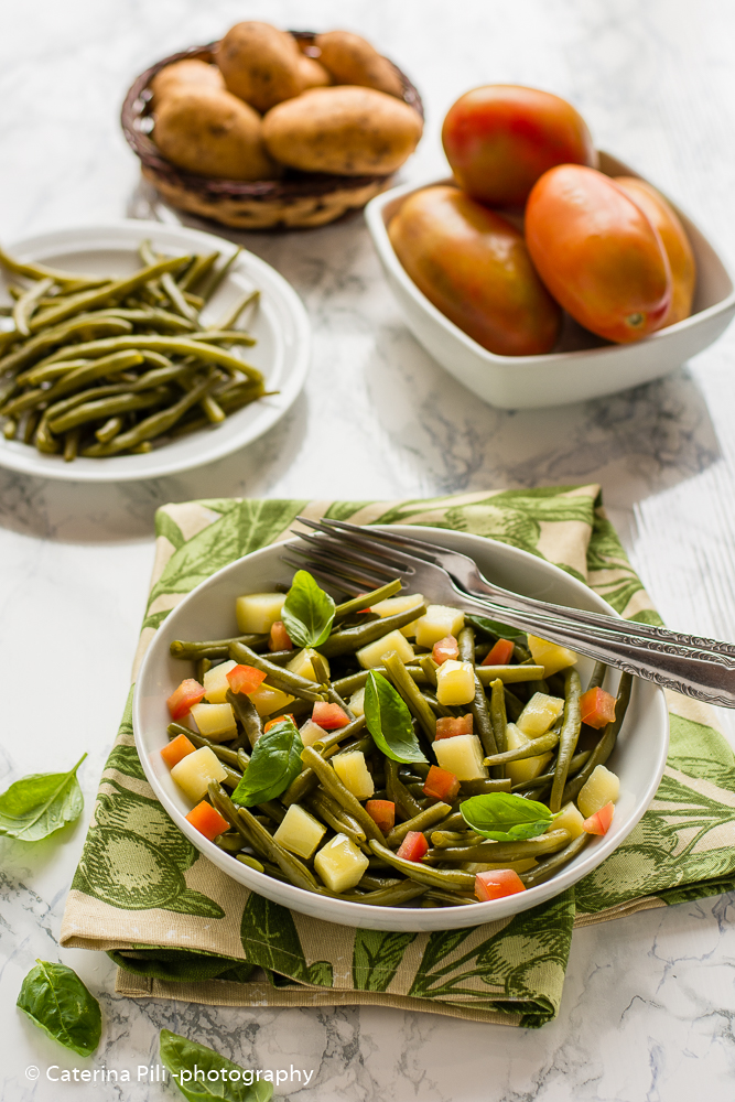 Insalata di patate e fagiolini con cottura light nel Varoma Insalata di patate e fagiolini con cottura light nel Varoma