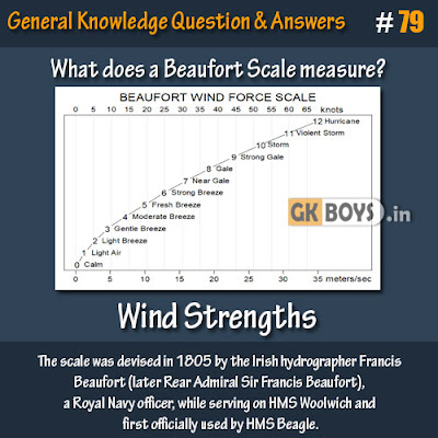 What does a Beaufort Scale measure?