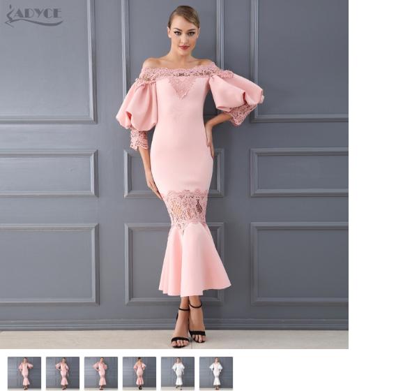 lace hollow flared sleeves evening dress