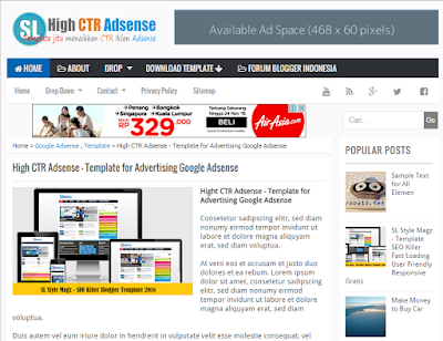 High CTR Adsense - Template SEO Paling Mantab Ningkatin CTR Adsense