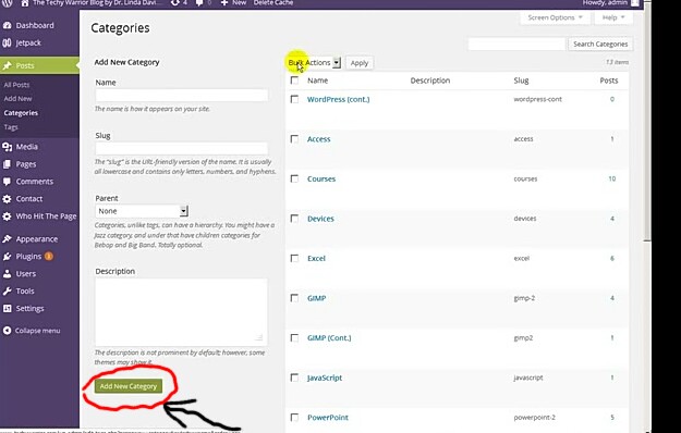 How To Insert Wordpress Categories