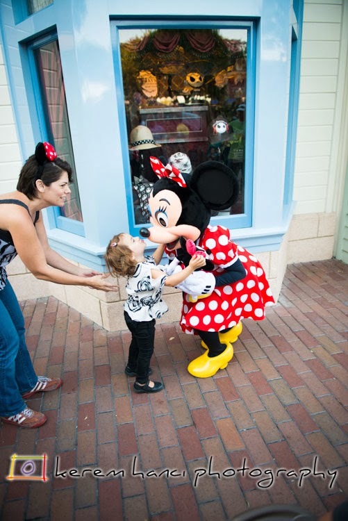 Minnie Mouse hugging Vivienne