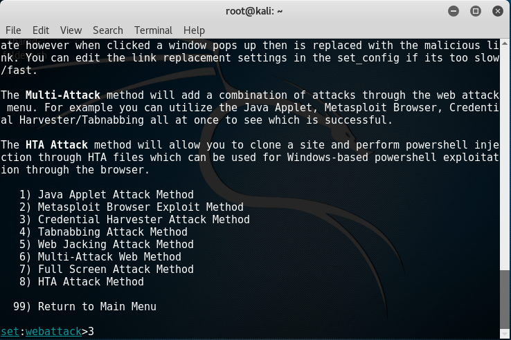 SET, Credential Harvester Attack Method SET, Credential Harvester Attack Method