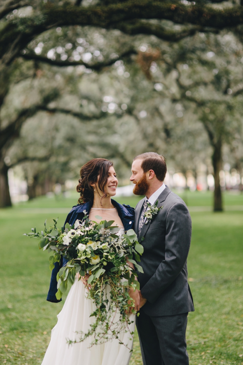couple portraits of bride and groom in savannah tin can photography