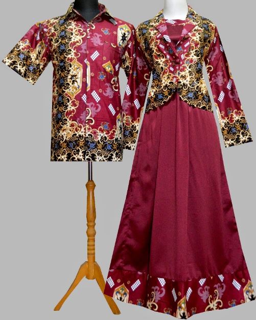 10 Model Gamis Batik Kombinasi Satin Terbaru 2023