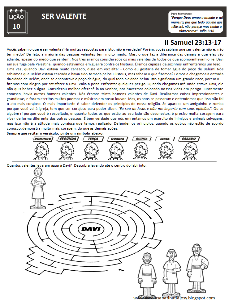 Escola Sabatina com Tia Josy Lição