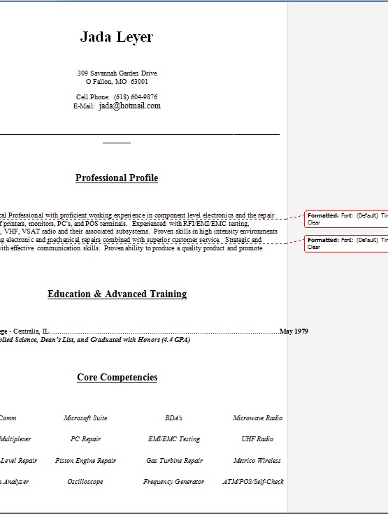 Device Tester Resume Format in Word Free Download