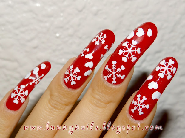 bunny nails merry christmas nice