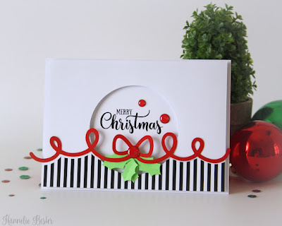 Clean and Simple Christmas card with bow