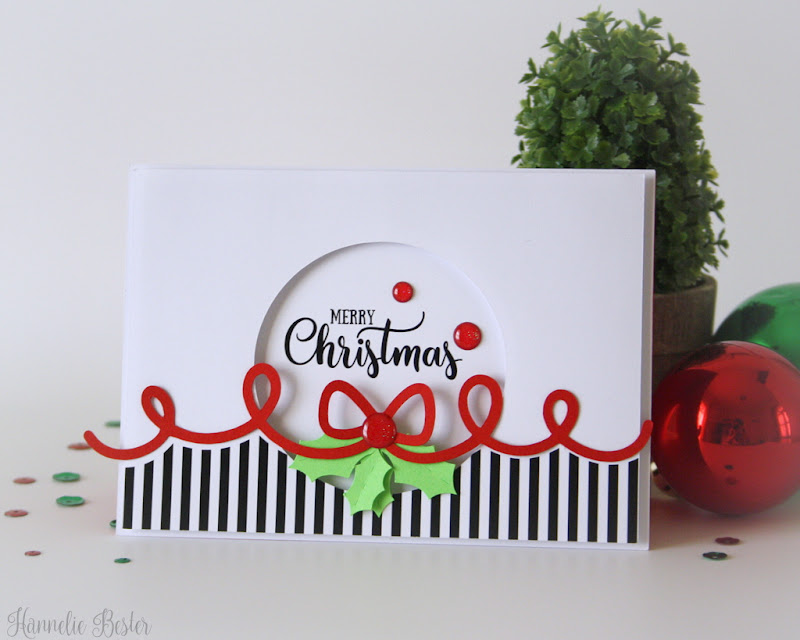 Clean and Simple Christmas card with bow