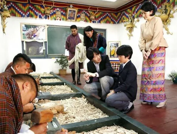 Crown Princess Kiko, Prince Hisahito, Sangay Choden and Princess Dechen Yangzom at National Textile Museum