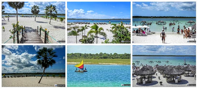 Alguns pontos da Lagoa do Paraíso em Jericoacoara Alguns pontos da Lagoa do Paraíso em Jericoacoara