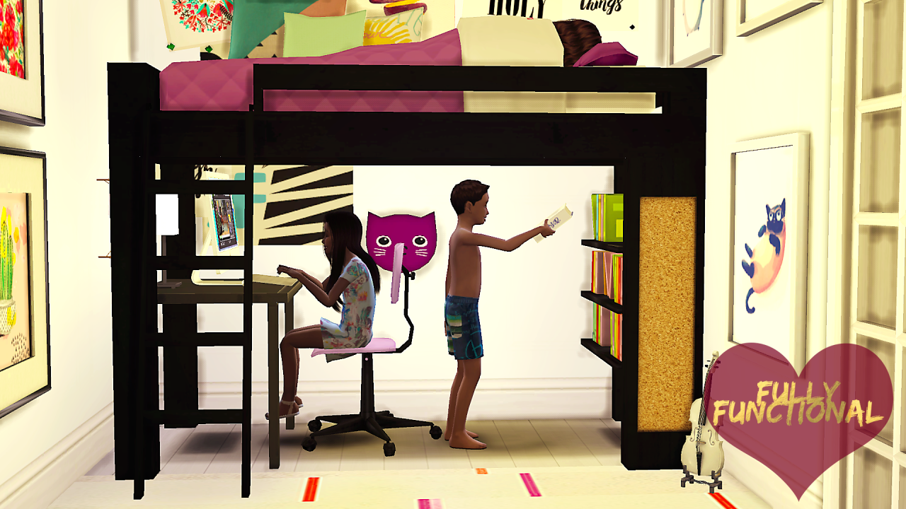 Sims 4 CC's The Best Loft Bedroom Set by DreamcatcherSims4