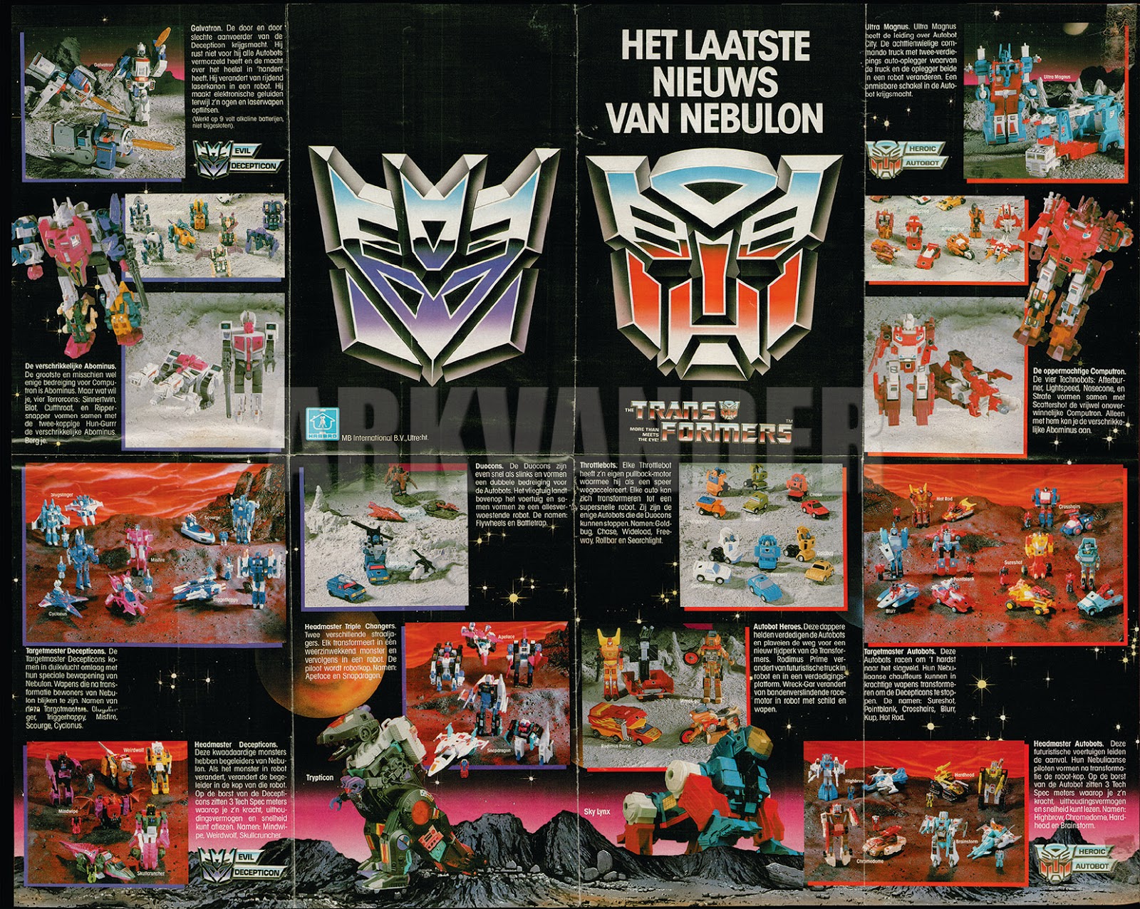 Mostly Transformers Redux Generation One Dutch Poster Catalog