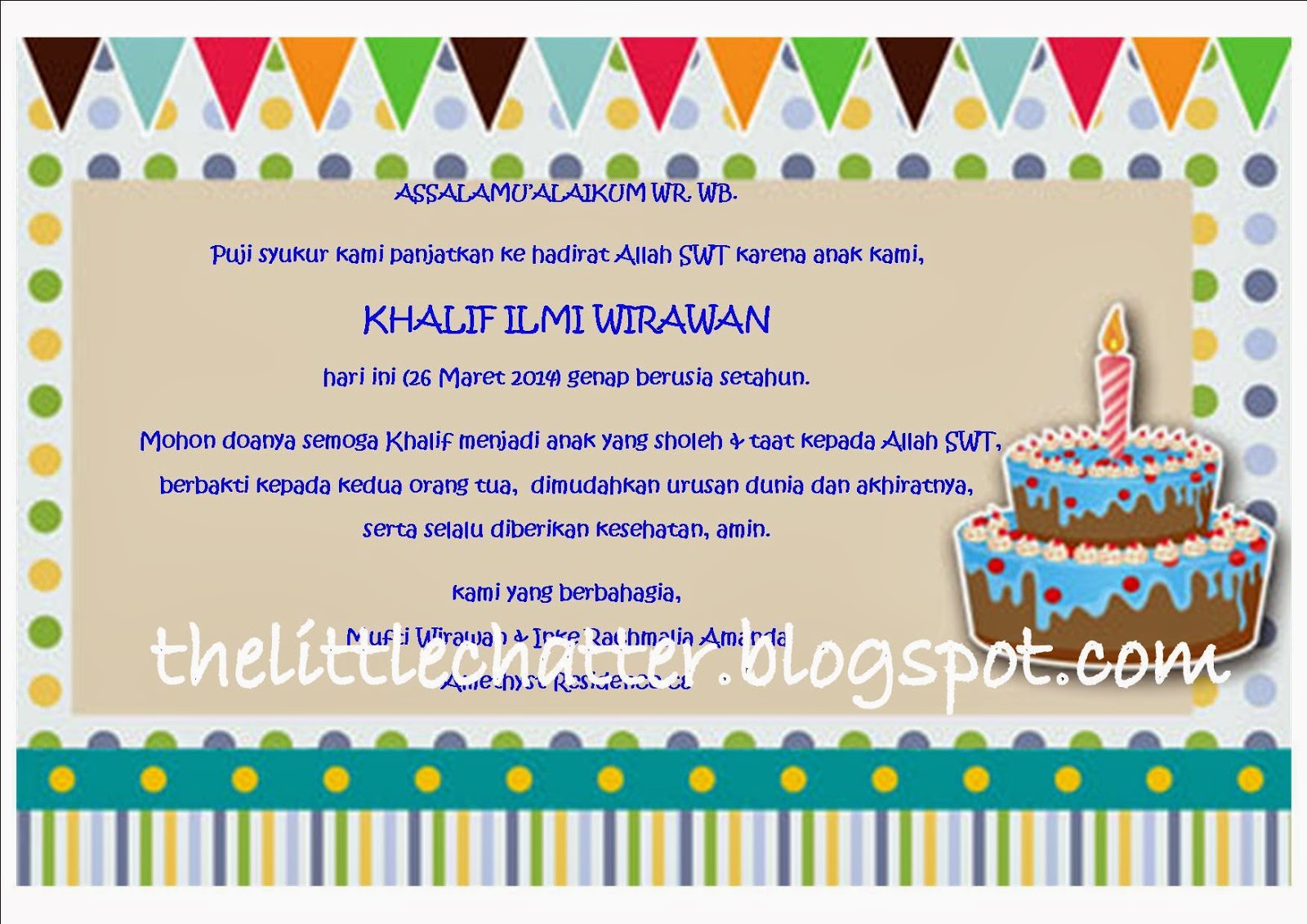 The Little Chatter Khalif 1st Bday Part I